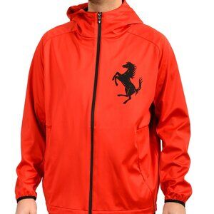 Scuderia Ferrari Men's Red Hooded Logo Softshell Jacket US 2XL IT 56